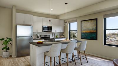 one bedroom A1 model rendering